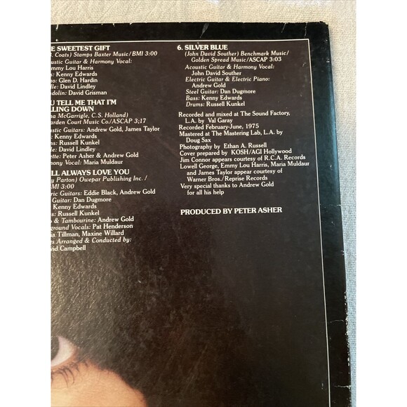 Linda Ronstadt Prisoner In Disguise 33RPM Asylum Records 1975 - Picture 7 of 15